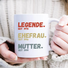 Charger l&#39;image dans la galerie, Maman, légende depuis - Mug personnalisé pour mères, épouses, grands-mères (Maman depuis, Grand-mère depuis, Années)
