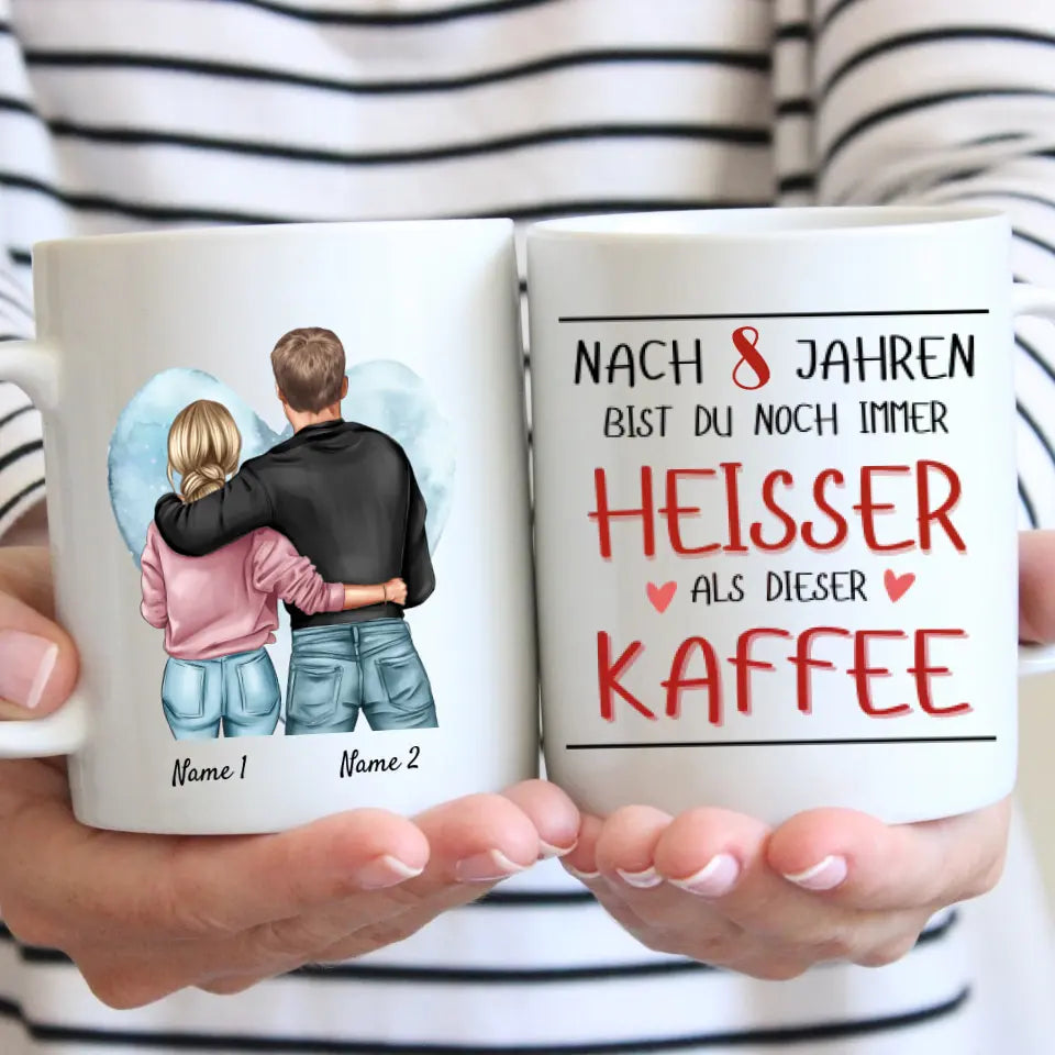 Je bent heter dan koffie - Gepersonaliseerde mok voor koppels, jubileum, trouwdag