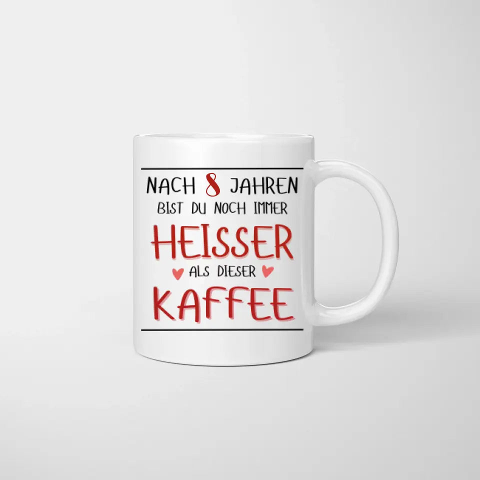 Je bent heter dan koffie - Gepersonaliseerde mok voor koppels, jubileum, trouwdag