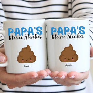 Les petites puanteurs de papa - Mug personnalisé pour papa/père avec enfants