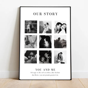 "Our Story" Collage photo personnalisé pour les couples, ton partenaire