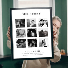 Charger l&#39;image dans la galerie, &quot;Our Story&quot; Collage photo personnalisé pour les couples, ton partenaire
