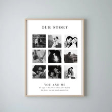 Laden Sie das Bild in den Galerie-Viewer, &quot;Our Story&quot; Personalisierte Foto-Collage Leinwand für Pärchen, deinen Partner

