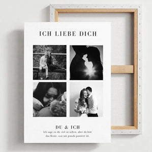 "Ich liebe dich" Personalisierte Foto-Collage Poster für Pärchen, deinen Partner copy