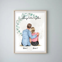 Laden Sie das Bild in den Galerie-Viewer, In deinen Armen - Personalisiertes Pärchen Poster (Geschenk für deinen Partner)
