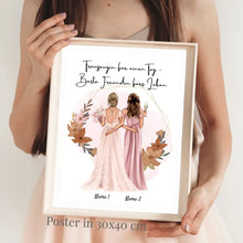 Laden Sie das Bild in den Galerie-Viewer, Trauzeugin für einen Tag - Beste Freundin fürs Leben - Personalisiertes Poster zur Verlobung/Hochzeit
