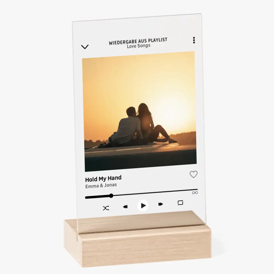 Couverture d'album personnalisée - Image acrylique pour couple avec votre propre photo
