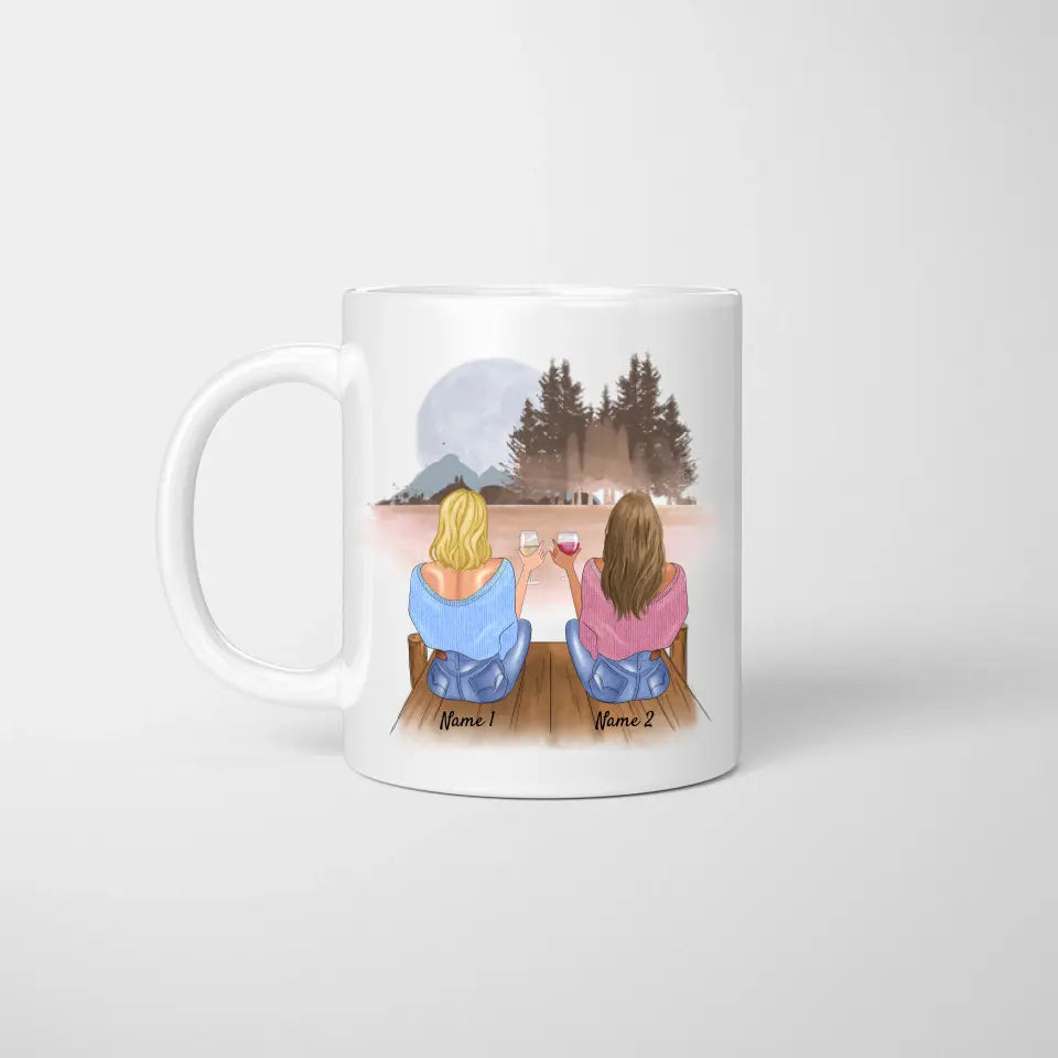 Glühwein Zeit - Personalisierte Freundinnen-Tasse (2-4 Frauen)