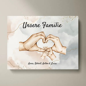 Gepersonaliseerd canvasdoek "Onze familie