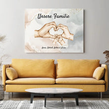 Afbeelding in Gallery-weergave laden, Gepersonaliseerd canvasdoek &quot;Onze familie
