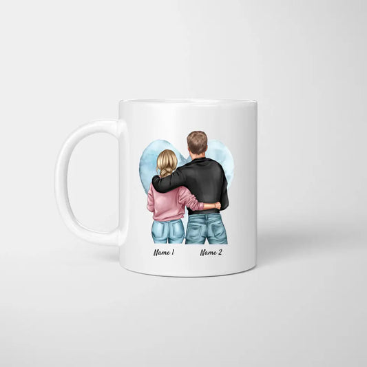 Tasse de Noël personnalisée pour couple 