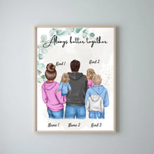 Afbeelding in Gallery-weergave laden, Mijn Familie Poster - Persoonlijke Poster (1-4 kinderen)
