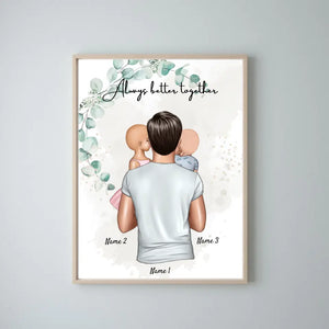 Best Dad - Personalized Poster (1-4 Children)