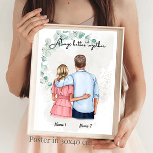 Best Couple Hug - Personalized Poster
