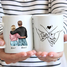 Laden Sie das Bild in den Galerie-Viewer, Bestes Pärchen Umarmung - Personalisierte Tasse
