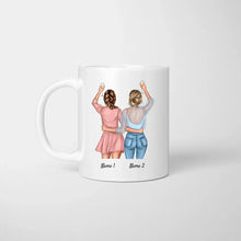 Laden Sie das Bild in den Galerie-Viewer, Beste Freundinnen Cheers - Personalisierte Tasse (Für Freundinnen &amp; Schwestern)
