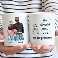 Load image into Gallery viewer, Ik hou meer van jou! - Gepersonaliseerde mok voor koppels (man &amp; vrouw), cadeau partner
