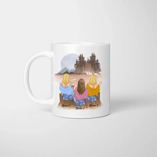 Meilleures collègues à Noël - Mug personnalisé (2-4 personnes)