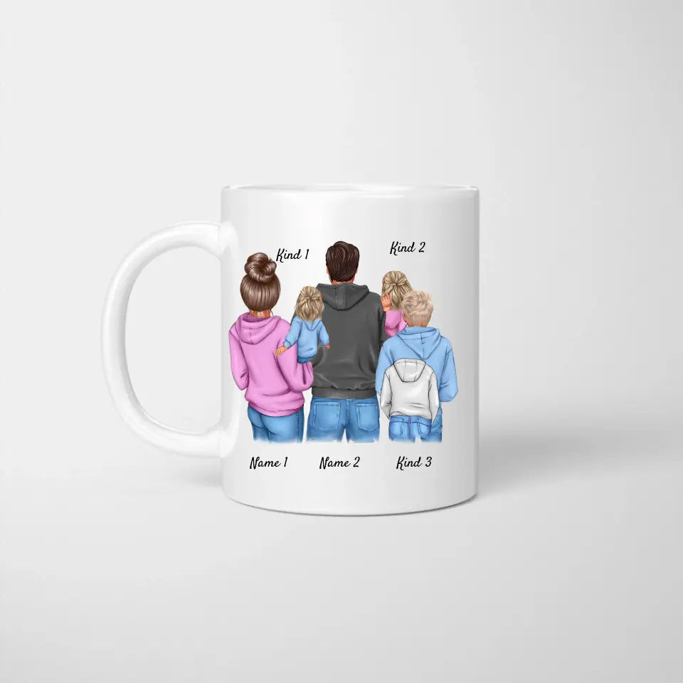 Meine Familie - Personalisierte Tasse (1-4 Kinder)