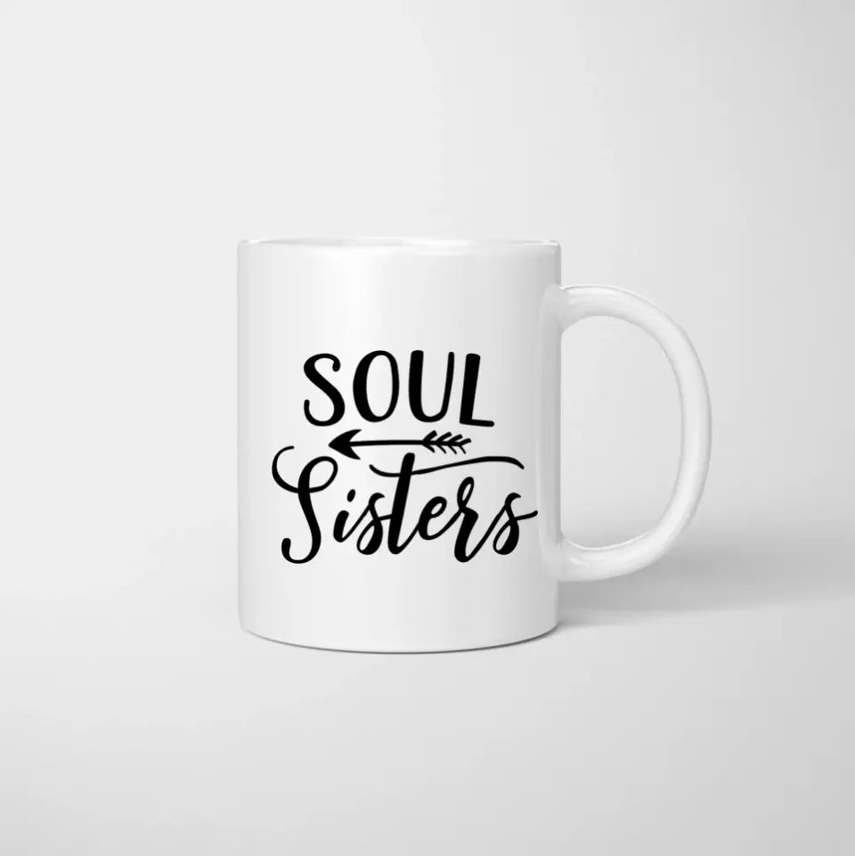 Beste Kolleginnen mit Getränk - Personalisierte Tasse (2-3 Personen)