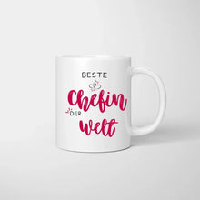 Laden Sie das Bild in den Galerie-Viewer, Beste Chefin der Welt - Personalisierte Tasse für Chefin/ Arbeitskolleginnen - Geschenk Büro, Job (2-4 Personen)
