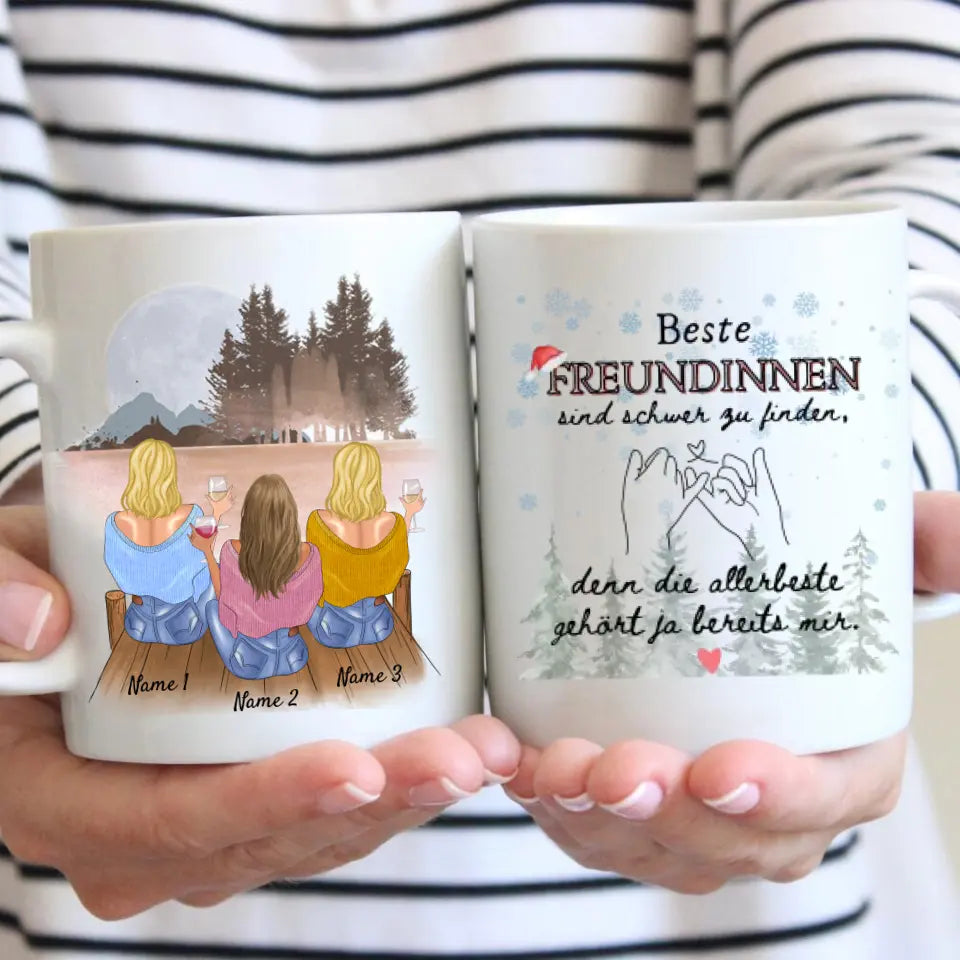 Gepersonaliseerde vriendin-kerstmok (2-4 personen) 