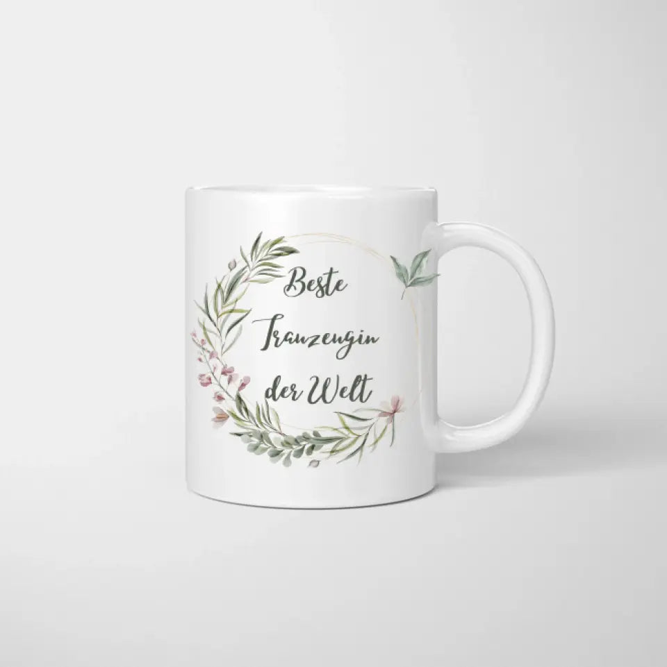 Mariée avec demoiselle d'honneur / demoiselle d'honneur - Tasse de fiançailles / mariage personnalisée