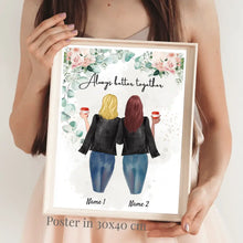 Load image into Gallery viewer, Best Friends Leatherjacket - Personalized Poster (2-3 Persons)

