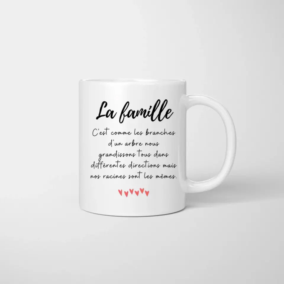 Ma famille - Mug personnalisé (1-4 kinderen, adolescenten)