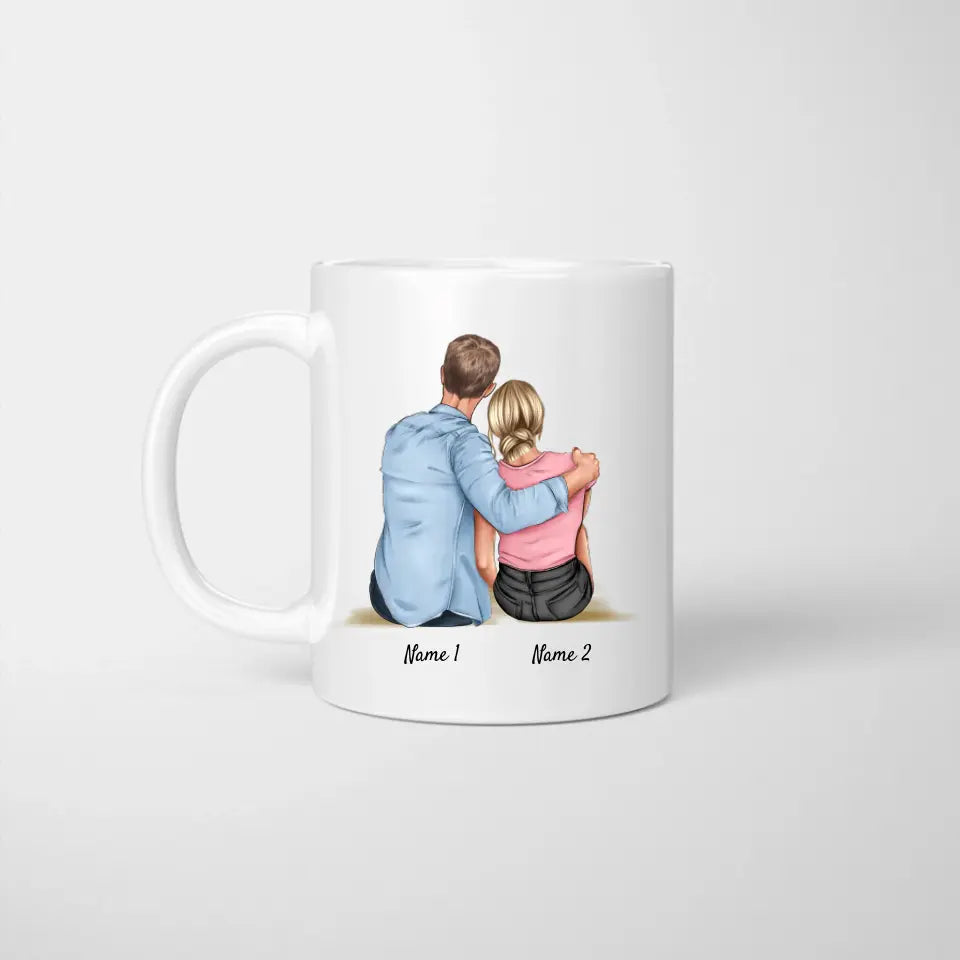 Dans tes bras - Tasse personnalisée pour couple