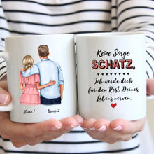 Load image into Gallery viewer, Arm in Arm - Personalisierte Tasse für Paare
