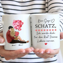 Afbeelding in Gallery-weergave laden, My Valentine - Personalisierte Pärchen-Tasse mit Spruch (Romatisches Geschenk)
