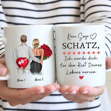 Load image into Gallery viewer, Keine Sorge Schatz - Personalisierte Tasse zum Valentinstag
