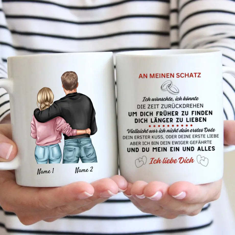 An meinen Schatz - Personalisierte Valentinstags-Tasse