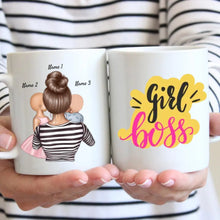 Load image into Gallery viewer, Girl Boss Mama - Gepersonaliseerde mok (moeder met kinderen)
