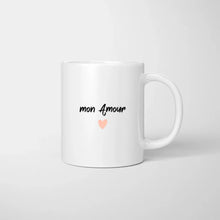 Load image into Gallery viewer, Mon amour -  Mug personnalisé pour couple (homme &amp; femme)

