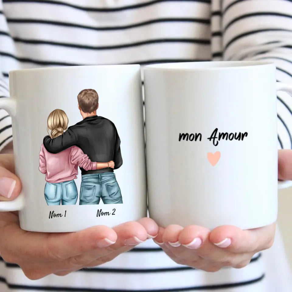 Mon amour - Mok gepersonaliseerd voor koppel (homme &amp; femme)