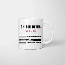 Laden Sie das Bild in den Galerie-Viewer, Vom Umtausch ausgeschlossen - Personalisierte Pärchen-Tasse
