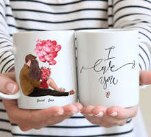 Load image into Gallery viewer, Ich liebe dich jeden Tag - Personalisierte Valentinstags-Tasse für Paare
