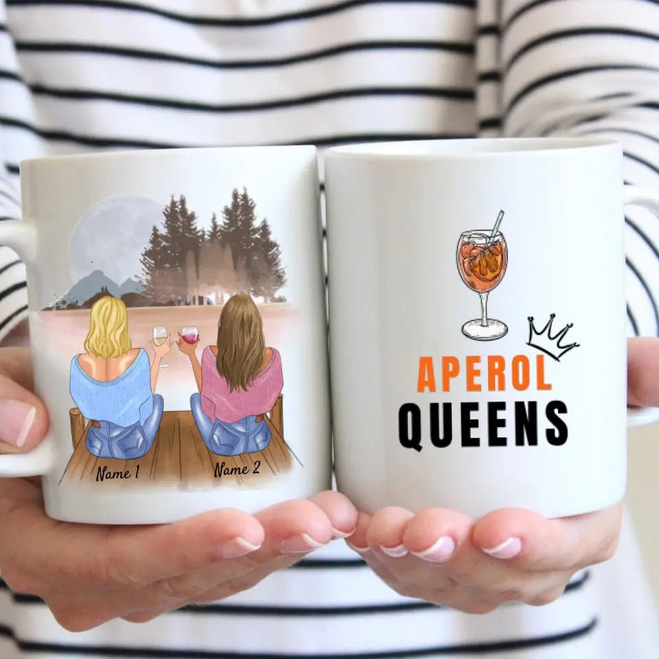 Aperol Queens - Mug personnalisé pour les amies (2-4 femmes)