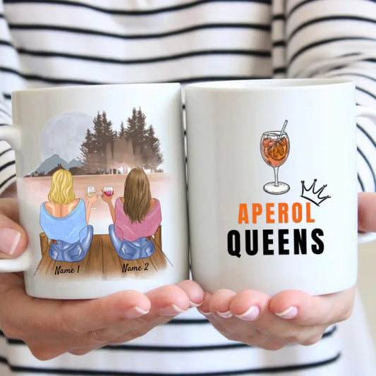 Aperol Queens - Gepersonaliseerde vriendinnenmok (2-4 vrouwen)