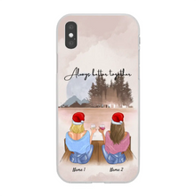 Afbeelding in Gallery-weergave laden, Kerstmis - Beste vrienden met drank Gepersonaliseerd telefoonhoesje (2-4 vrouwen)
