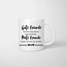 Laden Sie das Bild in den Galerie-Viewer, Beste Freunde Geschichten - Personalisierte Tasse Freundinnen &amp; Kolleginnen (2-4 Personen)
