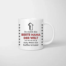 Afbeelding in Gallery-weergave laden, Beste Mama Kaffeetasse - Personalisierte Tasse (Frau mit 1-4 Kinder)

