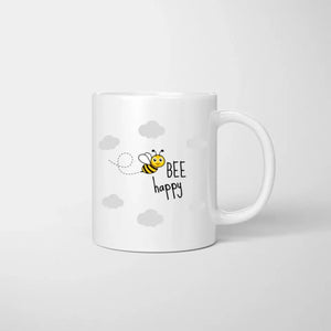 Bee Happy - Personalisierte Tasse Freundinnen & Kolleginnen (2-4 Personen)