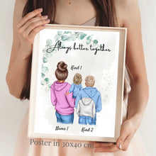 Laden Sie das Bild in den Galerie-Viewer, Beste Mama Poster - Personalisiertes Poster (1-4 Kinder, Teenager)
