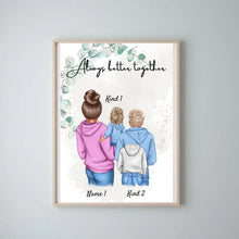 Load image into Gallery viewer, Best Mom Poster - Personalized Poster (1-4 Kids, Teenager)
