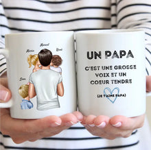 Laden Sie das Bild in den Galerie-Viewer, Pas besoin de cheveux pur etre un SUPER PAPA - Mug personnalisé (1-4 enfants)
