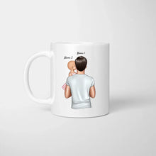 Charger l&#39;image dans la galerie, Pour les enfants et un SUPER PAPA - mug personnalisé (1-4 enfants)
