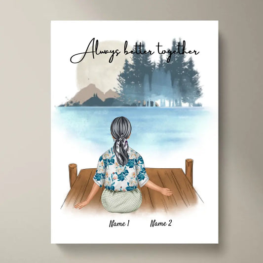 Favoriete Oma met Kleinkinderen - Persoonlijke Poster (1-2 Kleinkinderen)